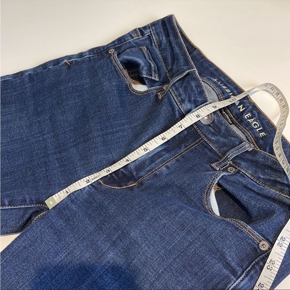 American Eagle Super Stretch Hi-Rise Skinny Super Stretch Jeans Size 4 Long Blue - Picture 8 of 9